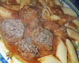 Foto del paso 8 de la receta: Fideos con salsa de albóndigas de carne! 🍲😁😋