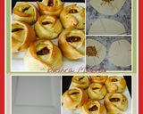 A picture of step 7 of Chicken Filled Rose Bun.
