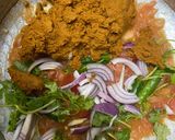 A picture of step 1 of South Indian fish curry.