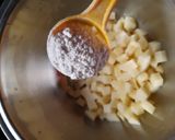 A picture of step 5 of French fries corn potato paneer drum stick.