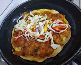 A picture of step 3 of Roasted potato roll from leftover suki bhaji.