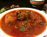 A picture of step 8 of Goan Mutton Recheado / Red Mutton Curry.