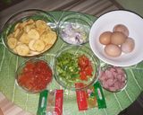 A picture of step 1 of Plantain frittata.