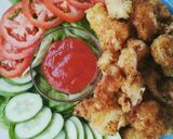 Hình bước làm 5 của món Calamari (Mực chiên giòn)