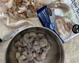 A picture of step 1 of Shrimp Scampi with Linguine.