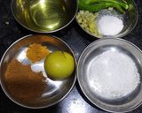 A picture of step 2 of Hariyali Chole masala (without onion garlic).
