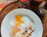 Gambar langkah 3 resipi 4:8:26 - Telur separuh masak.