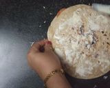 A picture of step 7 of Sandwich pizza from leftover Roti.