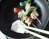 A picture of step 3 of Skewers with Pork Belly Slices.