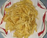 A picture of step 4 of Fries/chips #4 weekchallenge.
