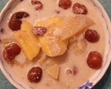 Gyömbéres Fahéjas Gyümölcsös rizstejszínes leves 🍐 körte 🍒 Alma 🍎🍒(rántásmentes habarásmentes) recept fázis 10 fotója