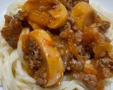Foto langkah ke 11 dari resep Spaghetti Bolognese with Mushroom / Spageti Bolognese dengan Jamur.