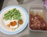 รูปขั้นตอนการทำที่ 1 ของ ถั่วแขกผัดไข่เค็ม