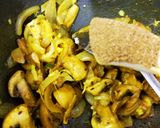 A picture of step 10 of Dawat basmati brown rice mushroom spinach veg biryani.