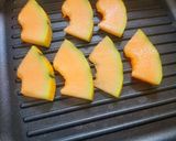 A picture of step 2 of Summer Fruit Salad with Grilled Muskmelon and Watermelon.