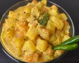 সরষে আলু দিয়ে চিংড়ি(sorshe alu diye chingri recipe in Bengali) রেসিপির ধাপ 7 ছবি
