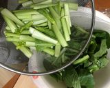 Hình bước làm 1 của món Cải ngọt luộc gừng