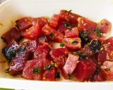 Foto del paso 2 de la receta: Dados de atún fresco con guarnición de patatas