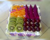 Foto langkah ke 7 dari resep Chantilly cake topping buah-buahan (lagi edisi ulang tahun).