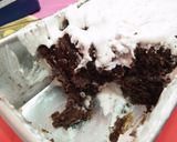 Foto langkah ke 7 dari resep Brownies Kukus No Telur No Mixer + Whipped Cream Sederhana.