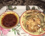 A picture of step 1 of Fried yam, fried egg & sauce🍳.