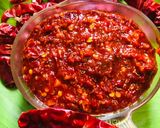 A picture of step 4 of Schezwan sauce.