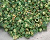 A picture of step 4 of Bhindi nu shak lady finger sabji.