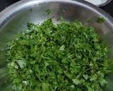 A picture of step 2 of Kothimbir Vadi (Cilantro Snack).