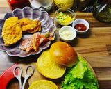 Pas rețetă Hamburger cu pui crocant ❤🤗🥓🍔🍗 2 fotografie