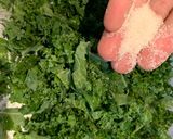 A picture of step 1 of Crispy kale 🥬.