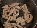 Fajitas de pollo, soja y pimiento tricolor