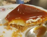 A picture of step 8 of Easy No-Bake Cheesecake with Caramel Sauce#myfavouriterecipe.