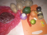 Kibda (Egyptian liver sauce) and French fries