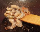 Gambar langkah 3 resipi Udang Galah Petai Bersantan.