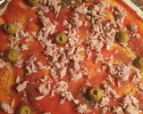 Foto del paso 4 de la receta: Pizza🍕 "15min" de atún con pimientos (y algo más) 🕒