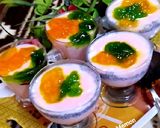 A picture of step 8 of Orange jello Strawberry trifle.
