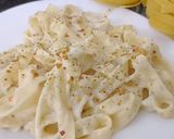 A picture of step 2 of Fettuccine Pasta 🍝 In Alfredo Sauce.