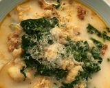 A picture of step 9 of Instant Pot Low carb Zuppa Toscana soup.