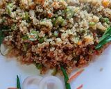 A picture of step 4 of Quinoa pulao.