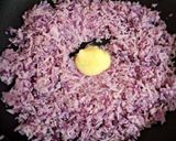 A picture of step 2 of Purple Yam Halwa.