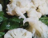 Foto del paso 1 de la receta: Pancakes de espinaca y coliflor