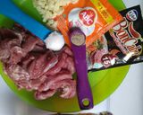 Foto langkah ke 4 dari resep Udon Hijau Kuah Daging Pedas (Home Made).