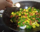A picture of step 3 of ABC (aloo,beans,carrot) mix veg sabzi.