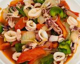 Hình bước làm 3 của món Mực xào sate