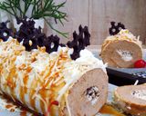 Foto langkah ke 15 dari resep Bolu Gulung Chiffon Pisang Coklat Keju Banana Chiffon Roll Cake.
