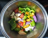 A picture of step 1 of Mixed Vegetable Rawa Cutlet.