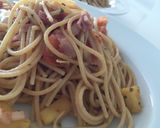 Foto del paso 7 de la receta Espaguetis con manzana y bacon