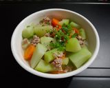 Hình bước làm 3 của món Canh su cà rốt nấu thịt băm