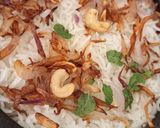 A picture of step 4 of Hyderabadi Veg Dum Biryani.