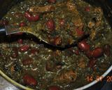 A picture of step 2 of Pizza Ghormeh Sabzi.